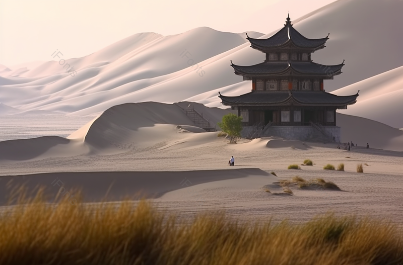 沙漠地标古建筑自然风光,高清,摄影图,摄影图片,图片大全,摄影图免费下载